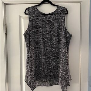 Black and White Printed Sleeveless Camisole